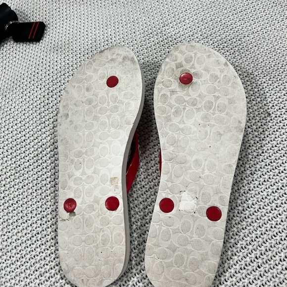 Coach Women's Red and Black Floral Sandals - Picture 7 of 8